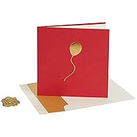 Happy Birthday Card, Red with Balloon (NB-0226)