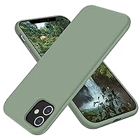 OTOFLY Designed for iPhone 11 Case,[Silky and Soft Touch Series] Premium Soft Liquid Silicone Rubber Full-Body Protective Bumper Case for iPhone 11 6.1 inch,Calke Green