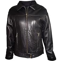2P Size Women 4027 Petite Leather Motorcycle Jacket Black