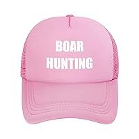 Boar Hunting Adjustable Trucker Mesh Hat Funny Baseball Cap Gifts Men Women