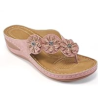 FUDYNMALC Sandals for Women Wedge Shoes: Summer Womens Platform Flip Flops Comfortable Casual Dressy Wedges Sandal