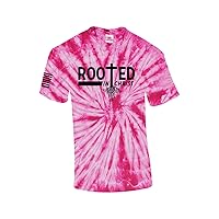Rooted in Christ Tree Roots Mens Christian Short Sleeve T-Shirt Graphic Tee