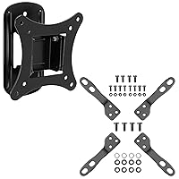 Mount-It! Small TV Monitor Wall Mount | RV TV Mount Fits 19-32 Inch Screens | Low-Profile Slim Design | 44lb Capacity Bundled with VESA Mount Adapter Kit | Fits Most 23-42 Inches TV and Monitor