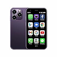 Mini Smartphone 3G Small Cellphone Unlocked Phone Mini Phone Android Phone 3.0 Touch Screen Mobile Phone Android 8.1 Dual sim XS15 2GB Ram 16GB ROM Cell Phones (Purple)