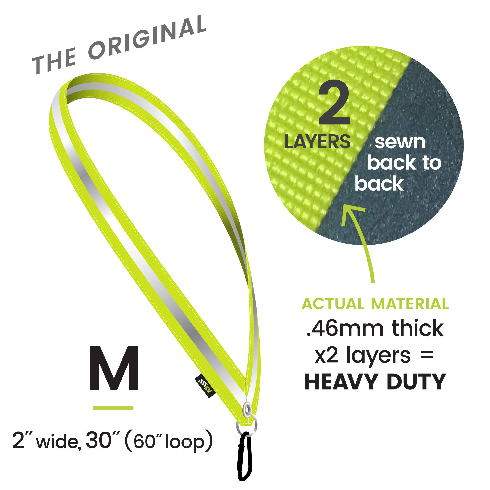 MOONSASH  Made in USA  Patented  The Original + Best Reflective Sash  No Batteries, Fitted Sizes, Reversible, Stylish & Durable Reflective Gear for Walking at Night