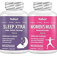 NuBest Bundle of Sleep Xtra - Supports Healthy Sleep for Adults and Women’s Multi 18 Support Immunity, Energy, Bones, Heart & Wellness