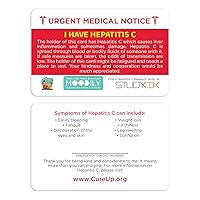 I Have Hepatitis C Assistance Card 3 pcs