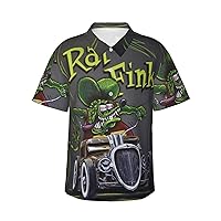 Men's Short Sleeve Hawaiian Tshirt for Rats Finki tee,Soft T Shirts Lapel Collar Clothes