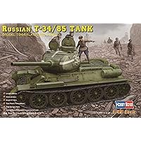 Hobby Boss Russian T-34/85 Tank Model 1944 with Flattened Turret Vehicle Model Building Kit