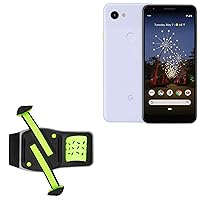 BoxWave Holster Compatible with Google Pixel 3a - FlexSport Armband, Adjustable Armband for Workout and Running - Stark Green