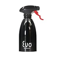 Evo Oil Sprayer Bottle, Non-Aerosol for Olive Cooking Oils, 16-Ounce Capacity, Black Stainless Steel