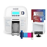 Bodno Magicard D Dual Sided ID Card Printer & Complete Supplies Package ID Software - Gold Edition