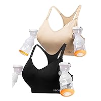 Support All in One Hands Free Pumping Bra Padded Maternity & Nursing Bras Wearable Breast Pump Bra