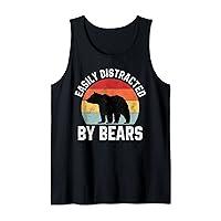 Bears Shirt For Men Easily Distracted By Bears Mama Grizzly Tank Top