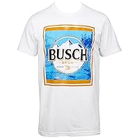 Busch Beer Jumbo Print Vintage Label T-Shirt (Large) Multi-Color