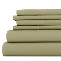 Linen Market 6 Piece Bed Sheet Set, Sage, Twin