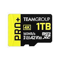 A2 Pro Plus Card 1TB Micro SDXC UHS-I U3 A2 V30, R/W up to 160/110 MB/s for Nintendo-Switch, Steam Deck, Gaming Devices, Tablets, Smartphones, 4K Shooting, with Adapter TPPMSDX1TIA2V3003