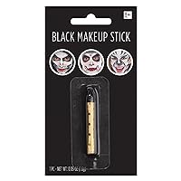 amscan Black Face Paint Makeup Stick for Party Fun - 0.05 oz. - Bold, Long-Lasting & Easy-to-Apply - Perfect Party Essential for Kids & Adults