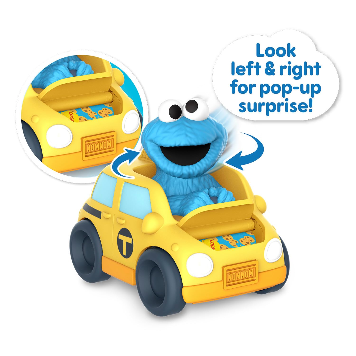 Sesame Street Twist and Pop Wheelies 3-Pack Preschool Toy Vehicles, Officially Licensed Kids Toys for Ages 2 Up, Gifts and Presents, Amazon Exclusive