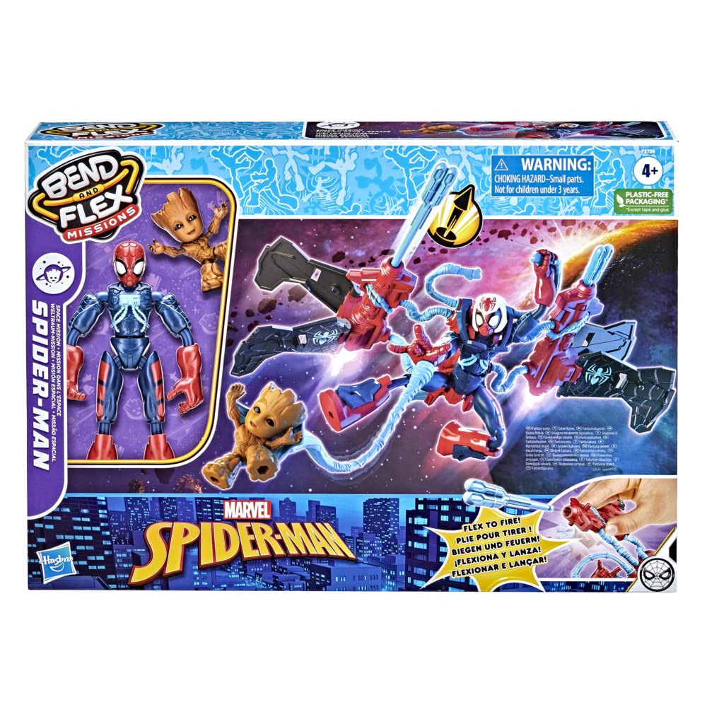 Spider-Man Marvel Bend and Flex Missions Space Mission Action Figure, 6-Inch-Scale Bendable Toy, Toys for Kids Ages 4 and Up