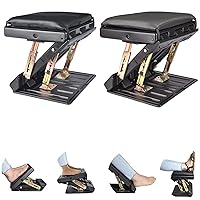 Foot Rest for Under Desk at Work 4-Level Height Adjustable, Ergonomic Foldable Footrest for Office, Gaming,Computer, Soft & Removable Pad Desk Foot Stool Suitable for All Seasons(Black+Gray)