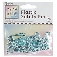 Baby Diaper Pins - Shiny Blue - 1/2 inches - 24 Pieces