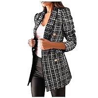 Blazer Jackets for Women Strip Print Classic Fashion Versatile with Long Sleeve Lapel Collar Pockets Outwear