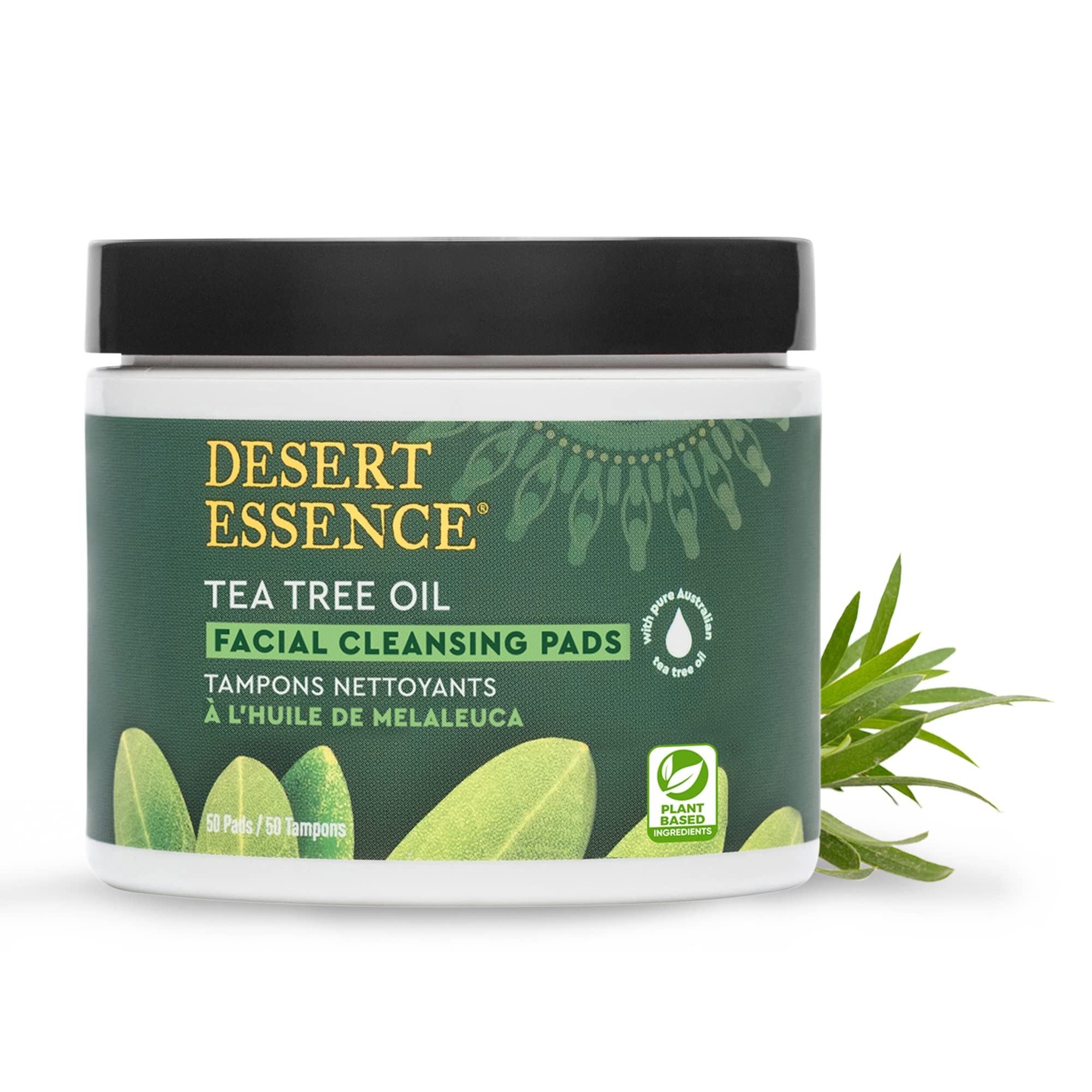 Desert Essence, Daily Facial Cleansing Pads with Tea Tree Oil, Removes Dirt & Oil