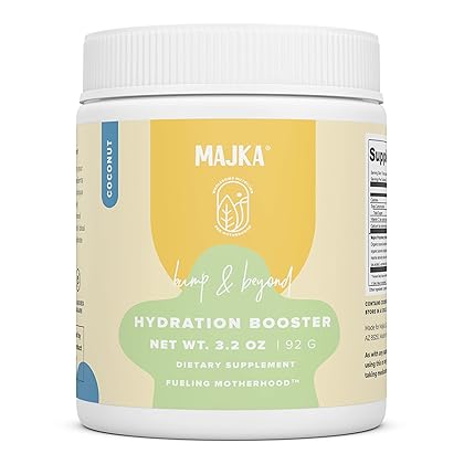 MAJKA Organic Hydration Booster Powder for Lactating, Nursing, Pregnant Moms, Safe Supplement for Pregnancy and Breastfeeding for Energy, Breast Milk Supply, Vegan, Gluten Free (Coconut, 30 Servings)