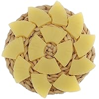 15 PCS Artificial Plastic Pineapple Slice Fake Lifelike Slices for Home Kitchen Fruit Browl Decoration Realistic Photography Props