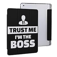 Trust Me I'm The Boss Funny Case with Kickstand Card Slot Pen Holder for iPad Pro 2020 （11in）/ 2020 （10.2in）/ 2020 AIR 4 （10.9in）/ Pro 2021 （11in）