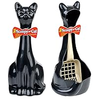 Scoopy Cat Litter Scoop and Holder - Black