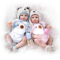 TERABITHIA 18inches 48cm Real Life Premie Baby Size Newborn Cuddy Baby Boy Girl Doll Look Real Silicone Vinyl Full Body Reborn Dolls Twins Washable
