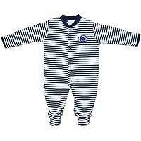 Penn State Nittany Lions Striped Footed Baby Romper