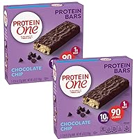 Protein One 90 Calorie Protein Bars, Chocolate Chip, Keto Friendly, 5 per box (2 Boxes) Simplycomplete Bundle For Kids Snack, Value Pack Snacking at Home Gym Hiking School Office or with Friends Family