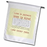 3dRose Love is Patient Love is Kind Corinthians - Flags (fl_355377_1)