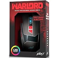 Wired Gaming Mouse Optimized 8-D Wired Mouse is Built-for-Gaming Color-Coded LEDs Light up depending on DPI Level which ranges from 1000 to 6800
