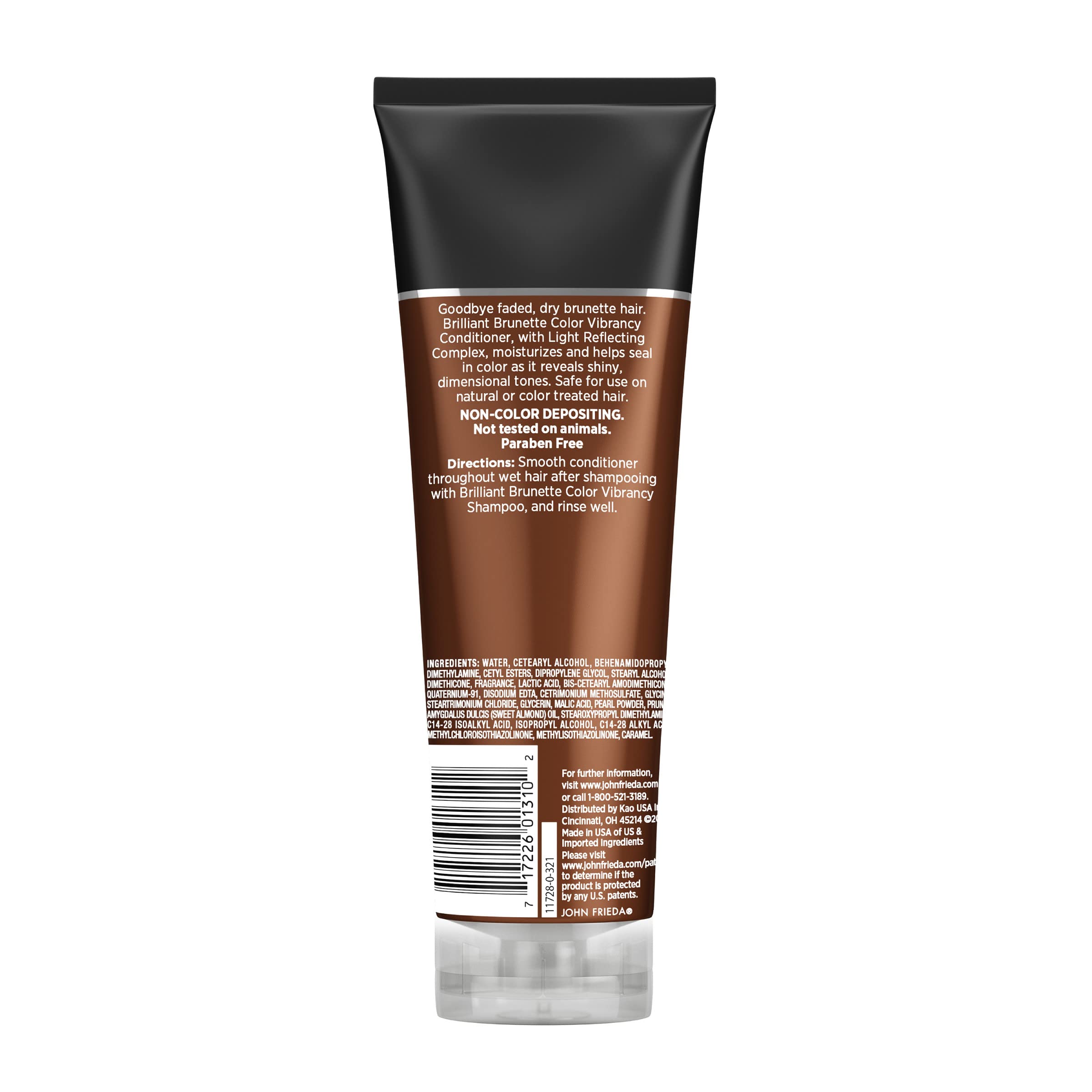 John Frieda Brilliant Brunette Multi-Tone Revealing Color Protecting Conditioner, for maintaining Color Treated Hair, Anti-Fade Conditioner, 8.45 oz, with Sweet Almond Oil and Crushed Pearls