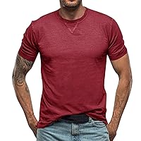 Men's T-Shirts Casual 1/4 Button Down Short Sleeve T-Shirt Summer Solid Color Sport Outdoor Tee Tops