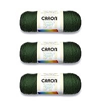 Caron Simply Soft Dark Sage Yarn - 3 Pack of 170g/6oz - Acrylic - 4 Medium (Worsted) - 315 Yards - Knitting, Crocheting & Crafts