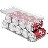 Sorbus Soda Can Organizer for Refrigerator - Stackable with Lid, Holds 9 Cans, BPA-Free - Fridge Organizers and Storage, Soda Can Dispenser for Refrigerator, Drink Organizer for Fridge (1 Pack)