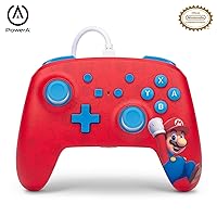 PowerA Enhanced Wired Controller for Nintendo Switch - Woo-hoo! Mario, Gamepad, game controller, wired controller, officially licensed