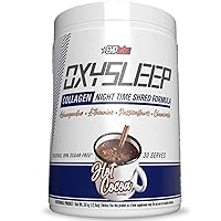 OxySleep Collagen Peptides Powder Night Time Shred - Promotes Deep Sleep & Shredding, Skin, Bones & Muscle Support, Pasture-Raised Bovine Collagen, Type I & III, 30 Servings (Hot Cocoa)