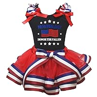 Petitebella Memorial Day USA Honor The Fallen Petal Skirt Outfit Nb-8y