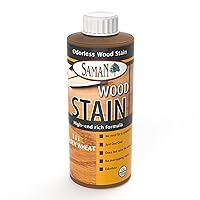 SamaN Interior Water Based Wood Stain - Natural Stain for Furniture, Moldings, Wood Paneling,Cabinets (Golden Wheat TEW-111-12, 12 oz)