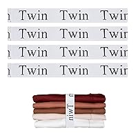 4PCS Bed Sheet Organizer Bands, Storage Labels and Sheet Keepers for Linen Closet - Elastic Bedding Straps for Foldable Bed Sheet, Pillow Case, Duvet (Twin)