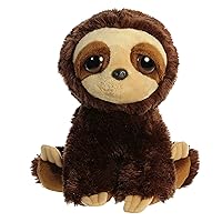 Aurora® Enchanting Dreamy Eyes™ Marley The Sloth™ Stuffed Animal - Captivating Gaze - Whimsical Charm - Brown 10 Inches