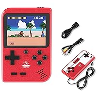 Handheld Game Console, Retro Mini Game with 400 Classic FC Games- 2.8-Inch Color Screen Support for Connecting TV & Two Players 800mAh Rechargeable Battery Suitable for Kids & Adults