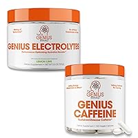 Genius Hydration & Energy Stack - Sustained Release Caffeine Pills & Natural Electrolytes Drink Mix - Optimal Focus, Stamina & Hydration Supplement