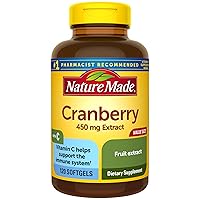 Cranberry with Vitamin C, Dietary Supplement for Immune and Antioxidant Support, 120 Softgels, 60 Day Supply
